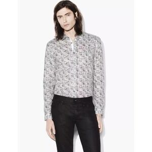 John Varvatos Collection Abstract Leaf Shirt Size Large